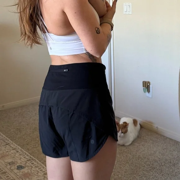 Lulu lemon black speed up high rise shorts - Picture 3 of 6
